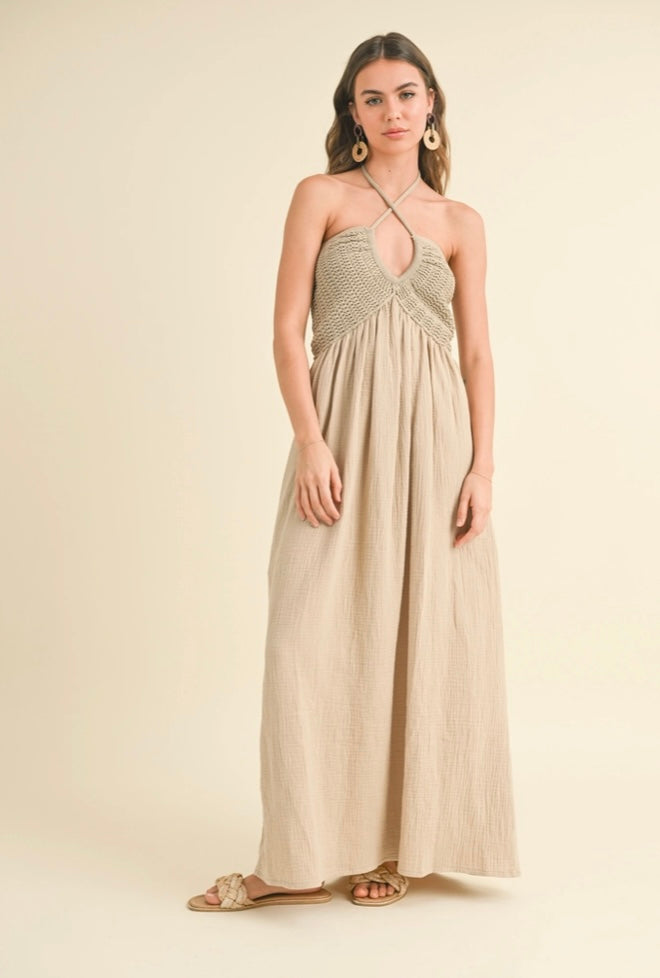 Seraphine Crochet Top Gauze Dress