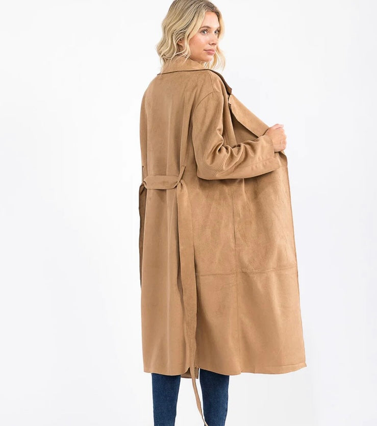 Sylvie  Suede Trench Coat