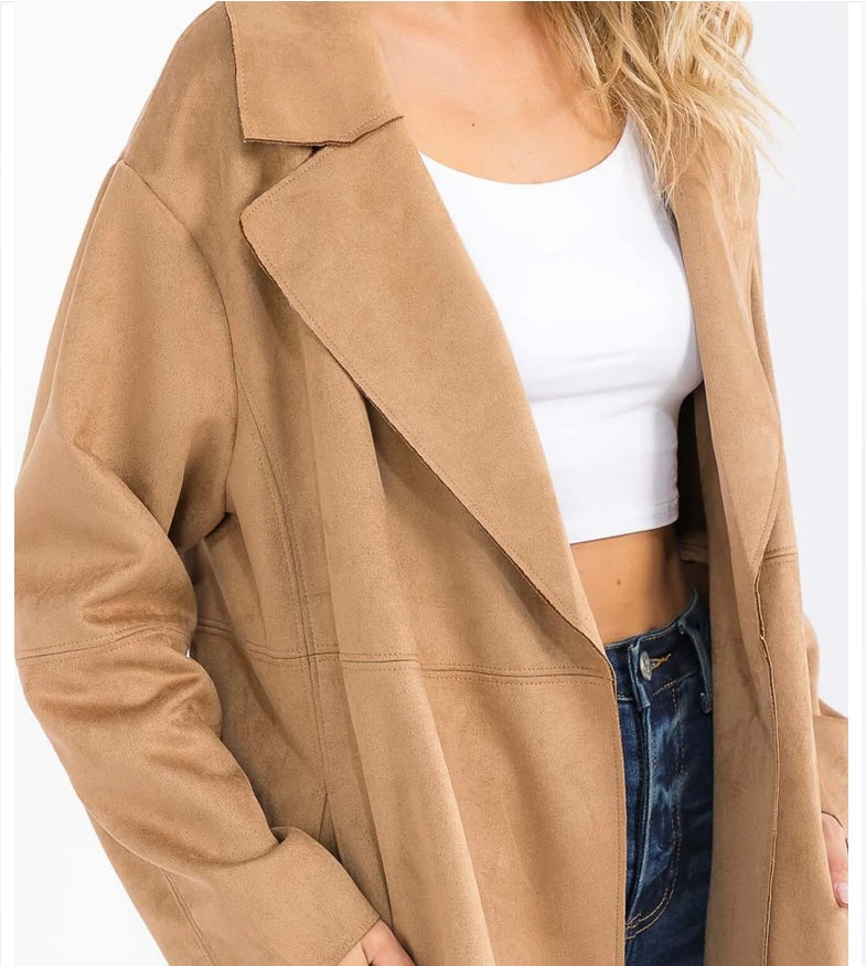 Sylvie  Suede Trench Coat