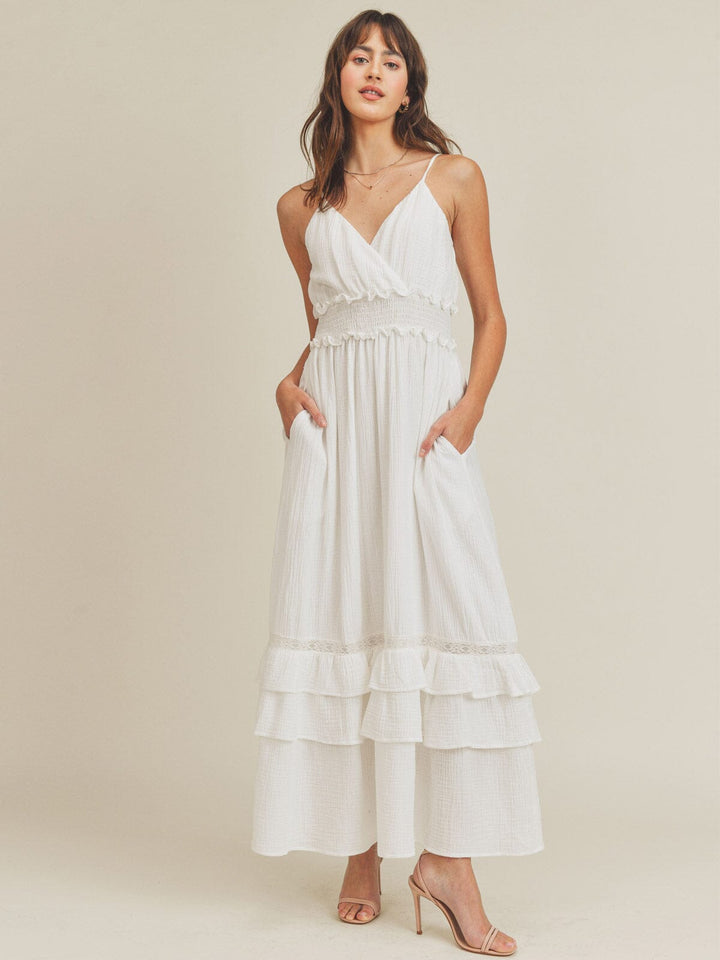 Florence Cotton Ruffle Midi Dress