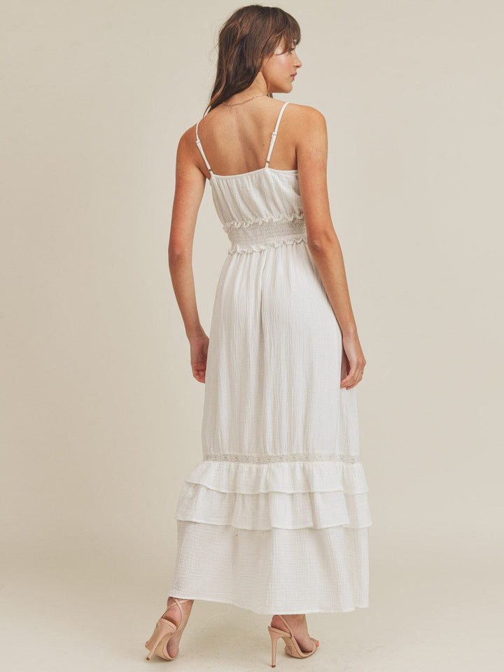 Florence Cotton Ruffle Midi Dress
