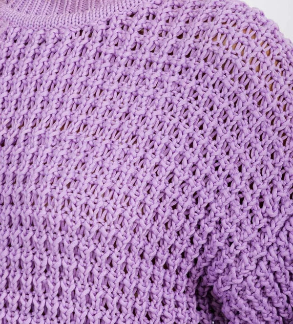 Lavender Pullover Knit Sweater