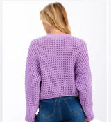 Lavender Pullover Knit Sweater