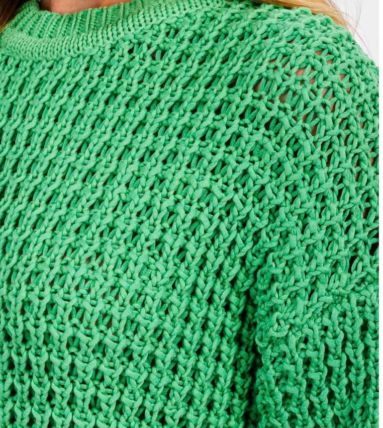 Green Knit Pullover  Sweater