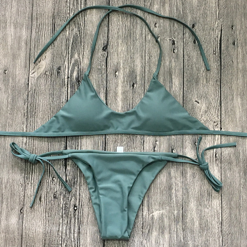 Mint Julep Triangle Bikini Set