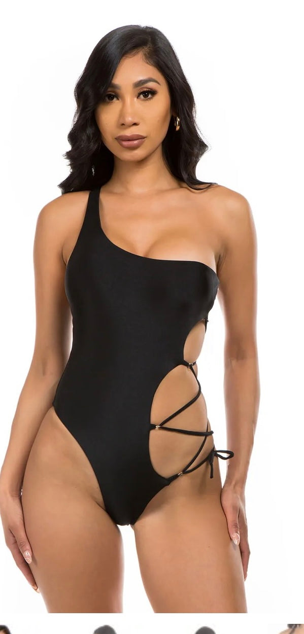 Side Car One Shoulder Swimsuit