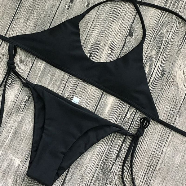 Flamin Beaver  Halter Neck Bikini Set