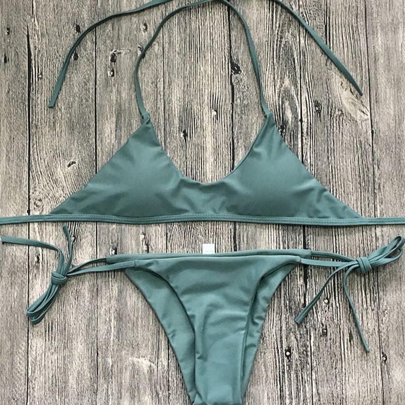 Flamin Beaver  Halter Neck Bikini Set