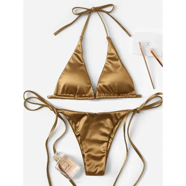 Highball Gold Bikini Set